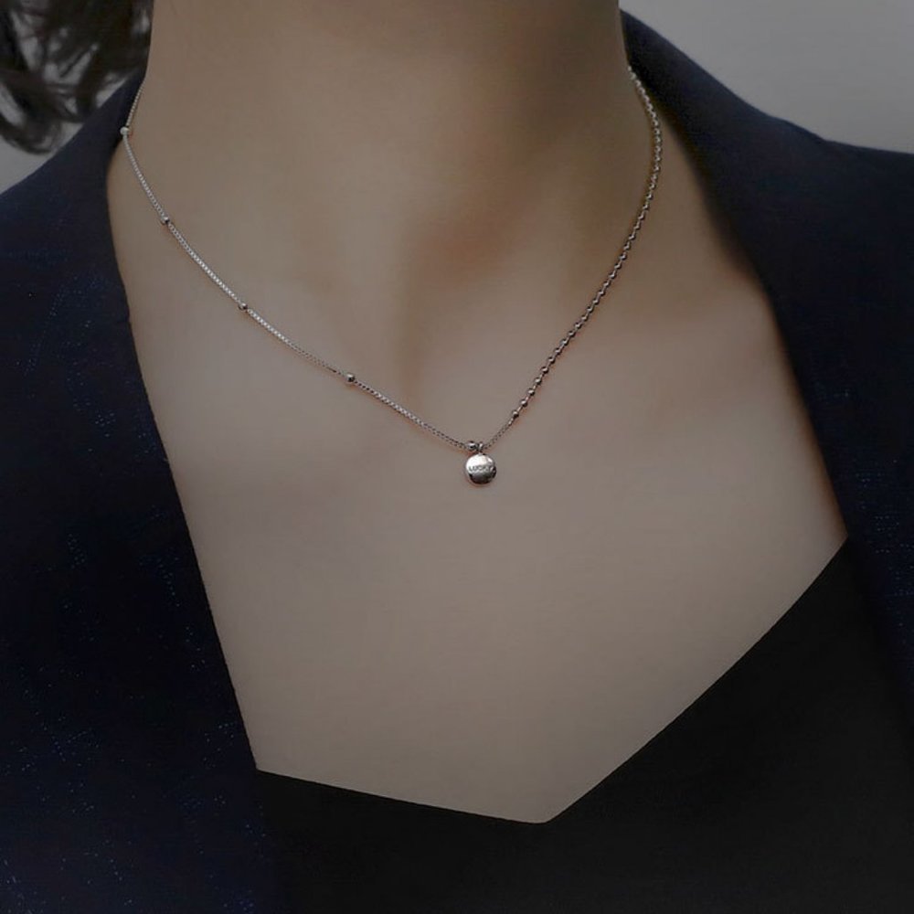*NEW Rose Gold/Sterling Silver Lucky Bead Necklace - Picture 2 of 9